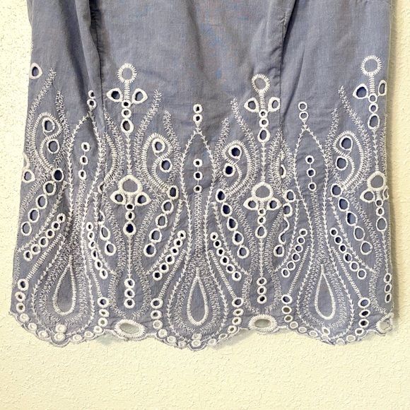 Bravissimo blue & white eyelet tank top size UK8/US4 Really Curvy (RC) - Picture 2 of 5